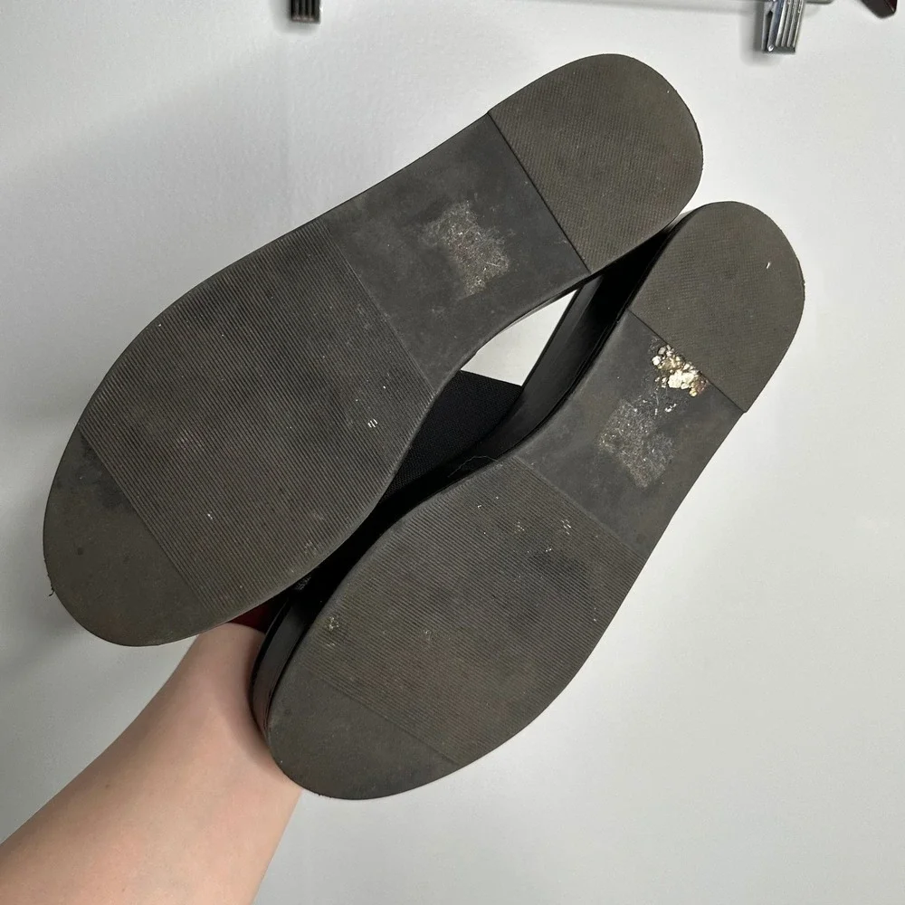 Steve Madden Platform Slide Sandals Womens 8 Black Good Y2K Chunky Flatforms